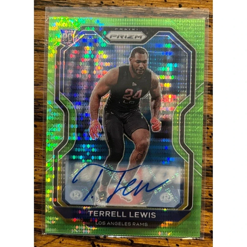 2020 Panini Prizm #378 Terrell Lewis FOOTBALL Los Angeles Rams Green Rim